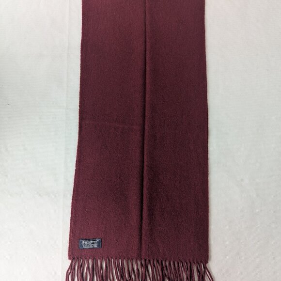 BURBERRY London Vintage Solid Knit 100% Cashmere Neck Warmer Maroon SCARF - Picture 2 of 6